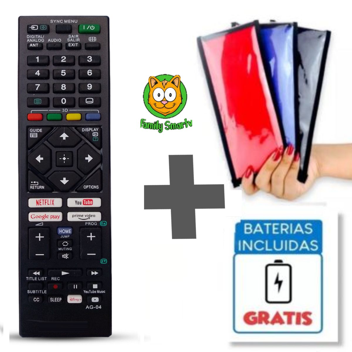 UNIVERSAL - Control Remoto para Bluray Sony Modelo 2024 + funda