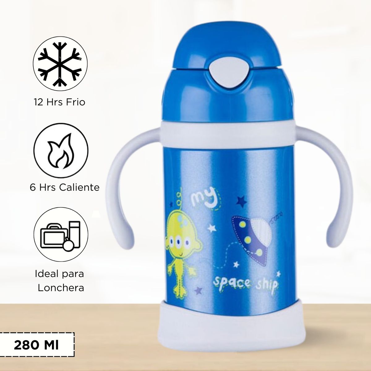 FACUSA - Termo de Bebida Para Niños Baby Azul 280ml