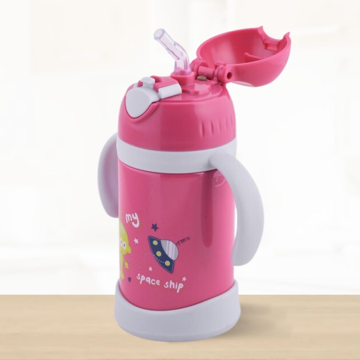 FACUSA - Termo de Bebida Para Niños Baby Rosado 280ml