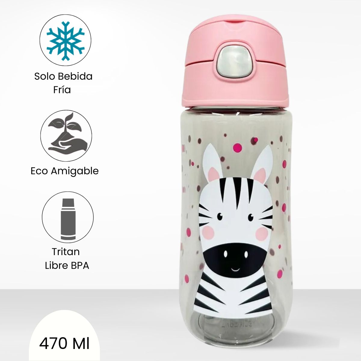 THERMOS - Tomatodo para Niños Con Diseño Zebra 470ml