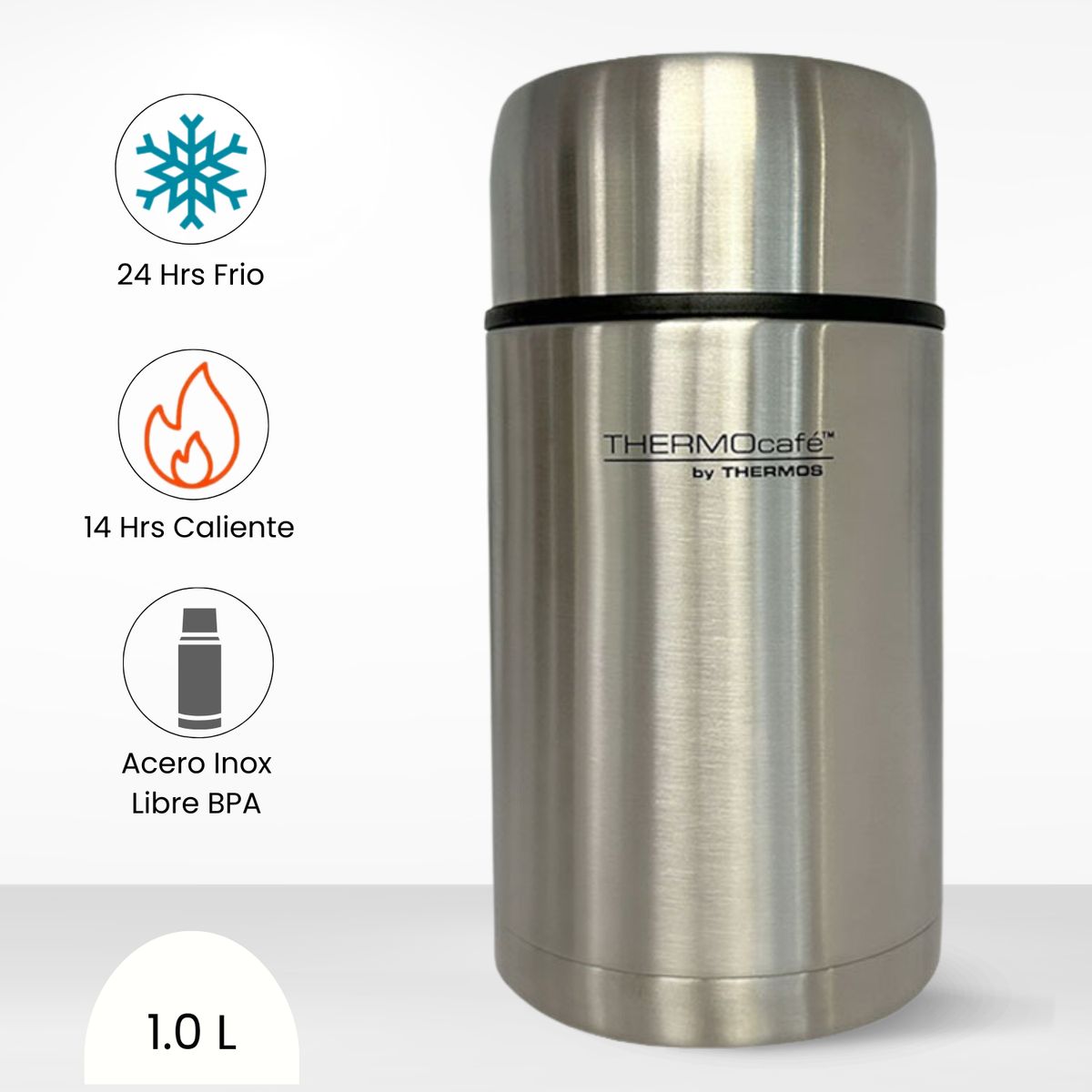 THERMOS - Termo de Comida Silver 1l Plateado