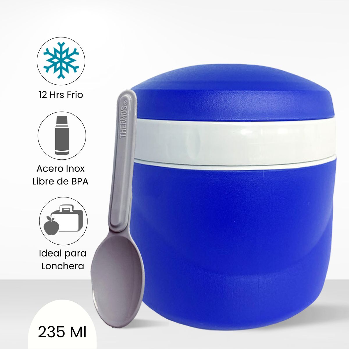 THERMOS - Conservador de Comida para Niños Snack Jar 235ml Azul