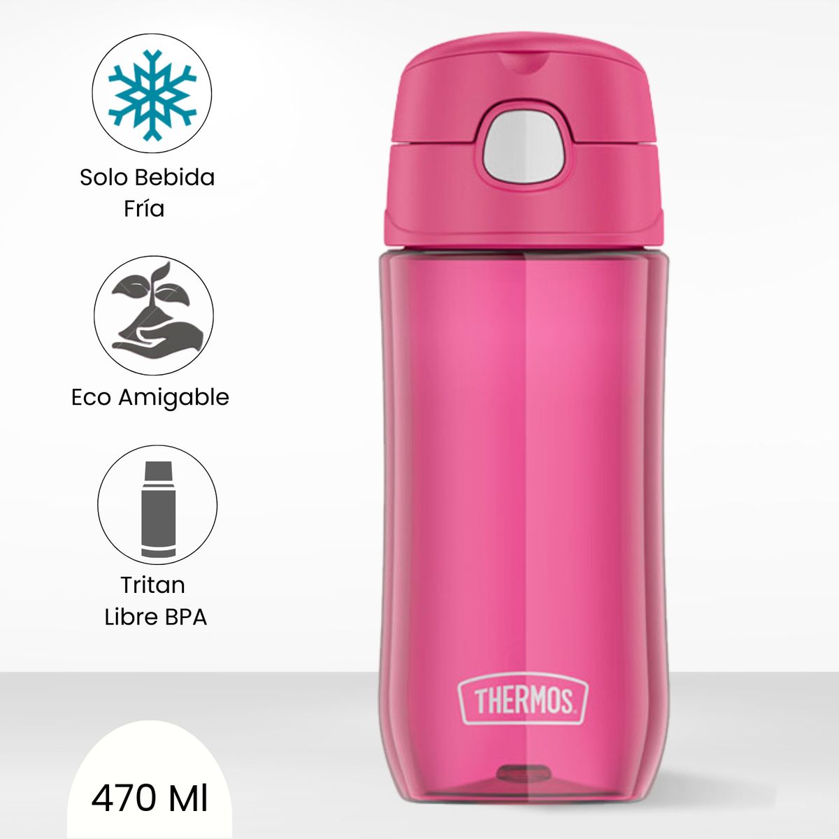 THERMOS - Tomatodo para Niños Fun 470ml Rosado