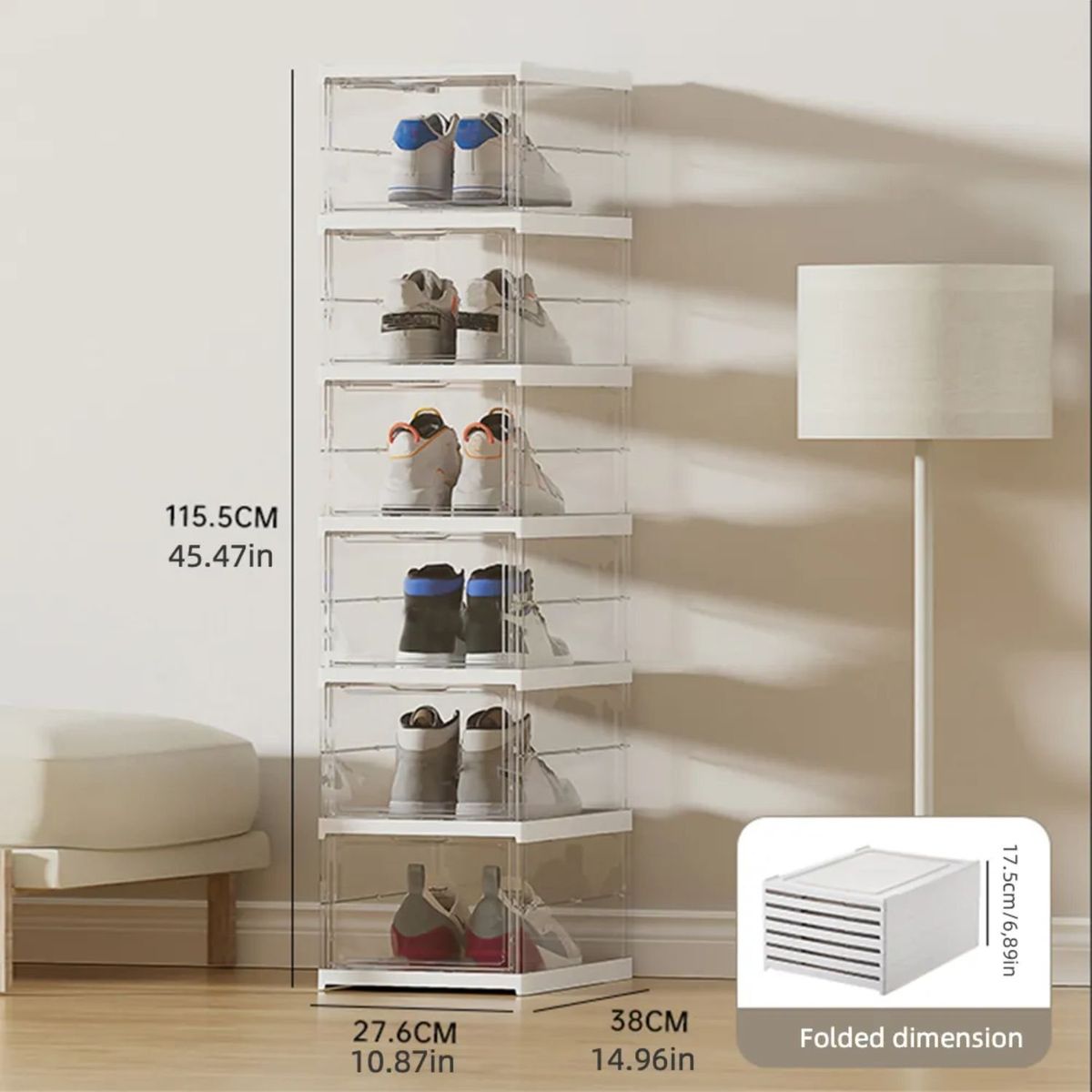 GENERICO - Zapatero de Acrilico de 6 Niveles