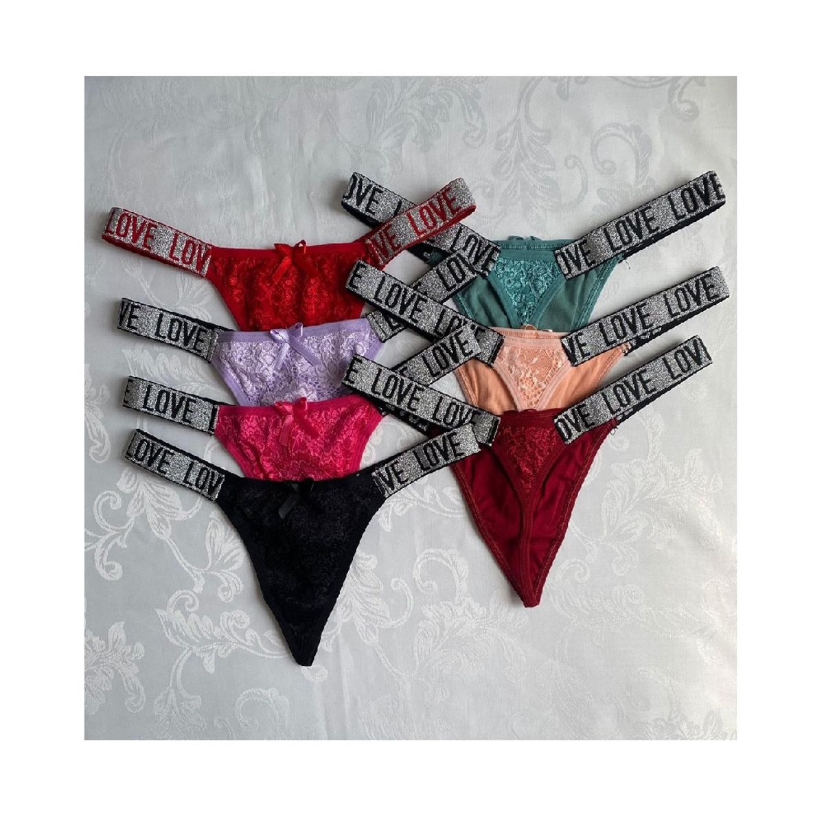 OTTOWARE - Tripack de Ropa de Interior de Encaje Love Colores Variados