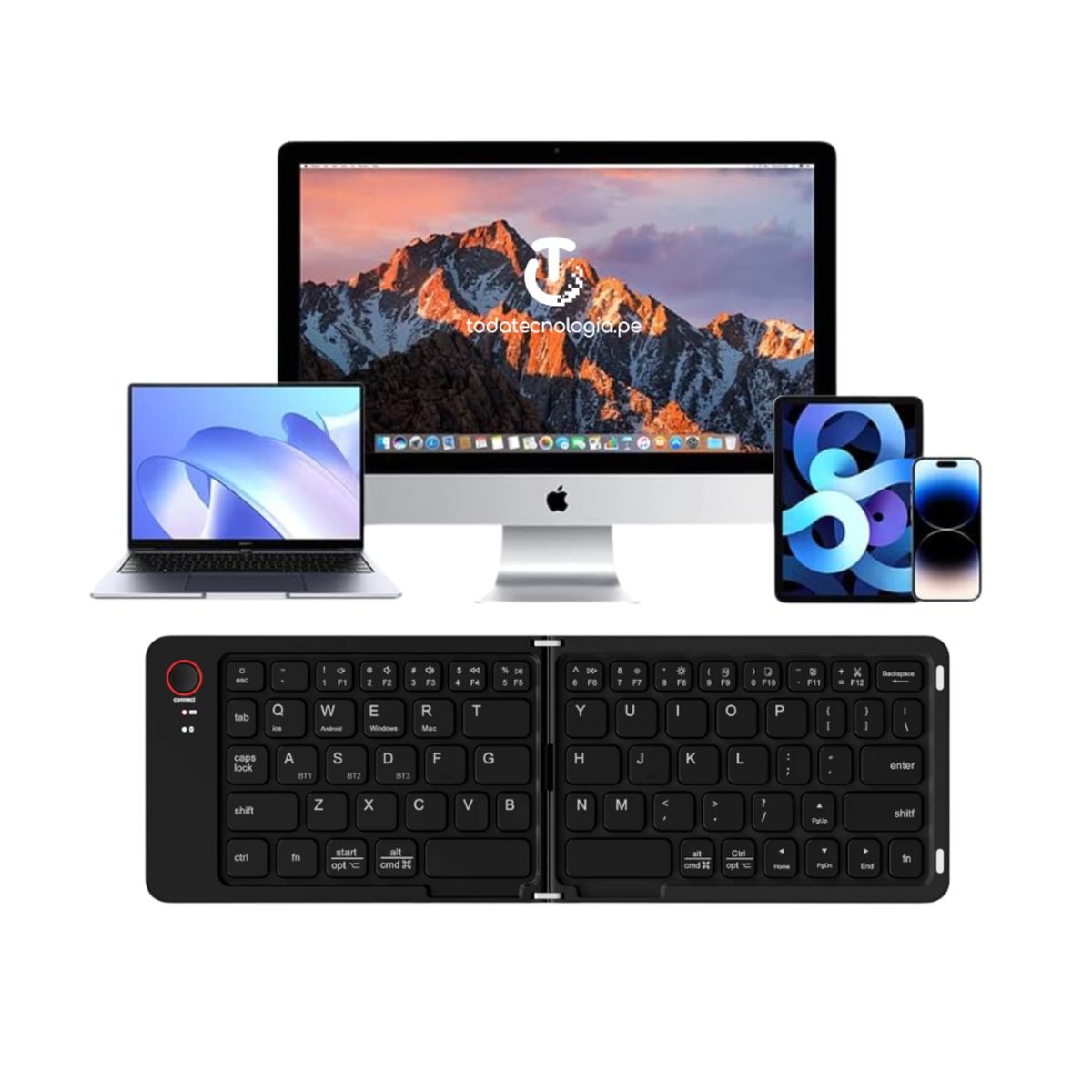 GENERICO - Mini Teclado Bluetooth Inalámbrico Peglabe Recargable CMK-B023