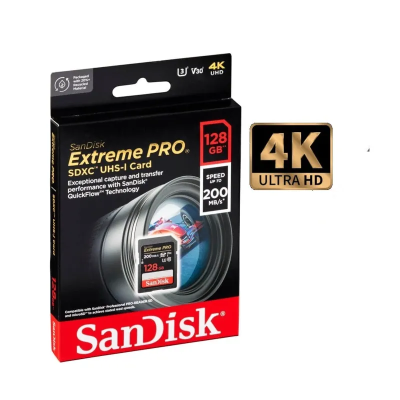 SANDISK - Tarjeta de memoria SanDisk  Extreme PRO SDXC UHS-I de 128 GB