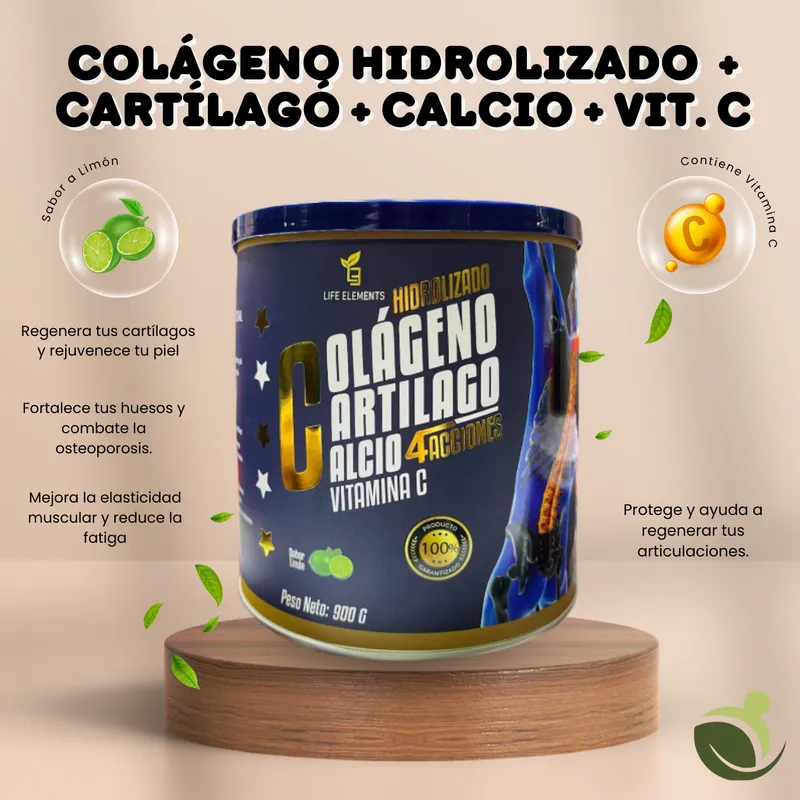 GENERICO - Colágeno Hidrolizado 4 acciones - 900 gramos