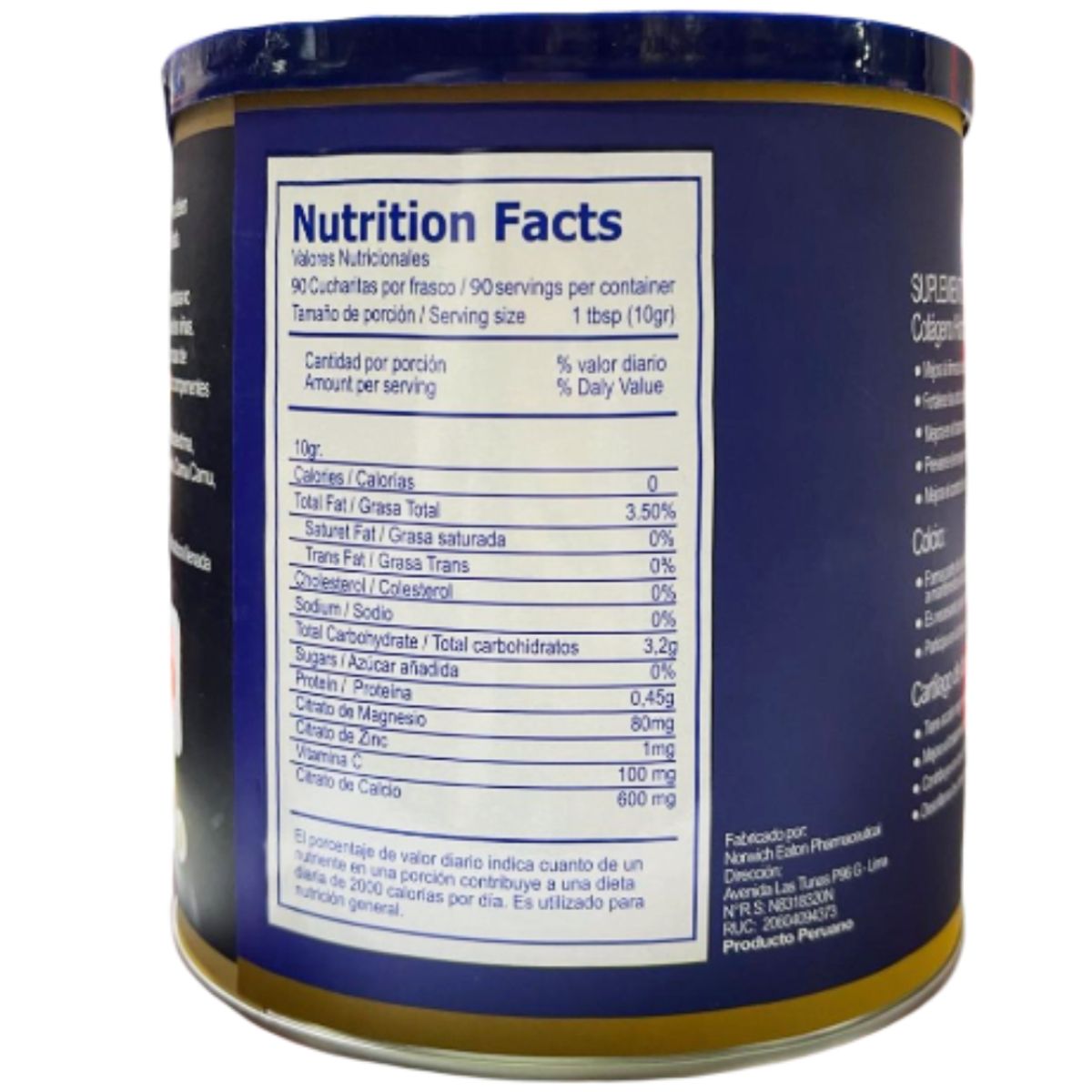 GENERICO - Colágeno Hidrolizado 4 acciones - 900 gramos