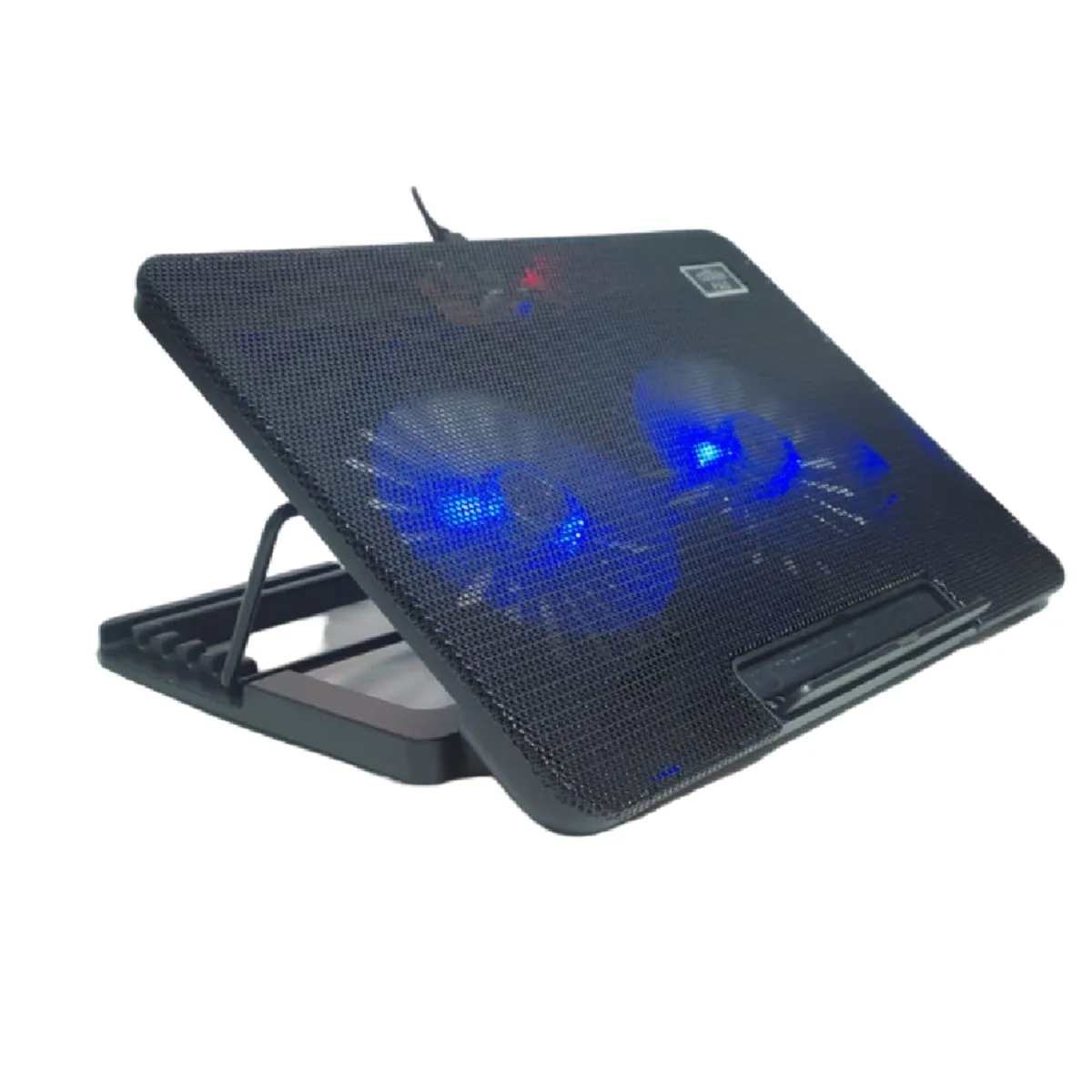 GENERICO - Base Enfriadora Cooler 2 Ventiladores para Laptop Soporta Hasta 17"