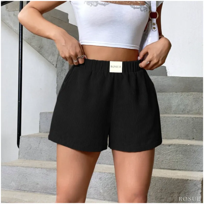 ROSUE - Short corduroy casual Rosue con bolsillos