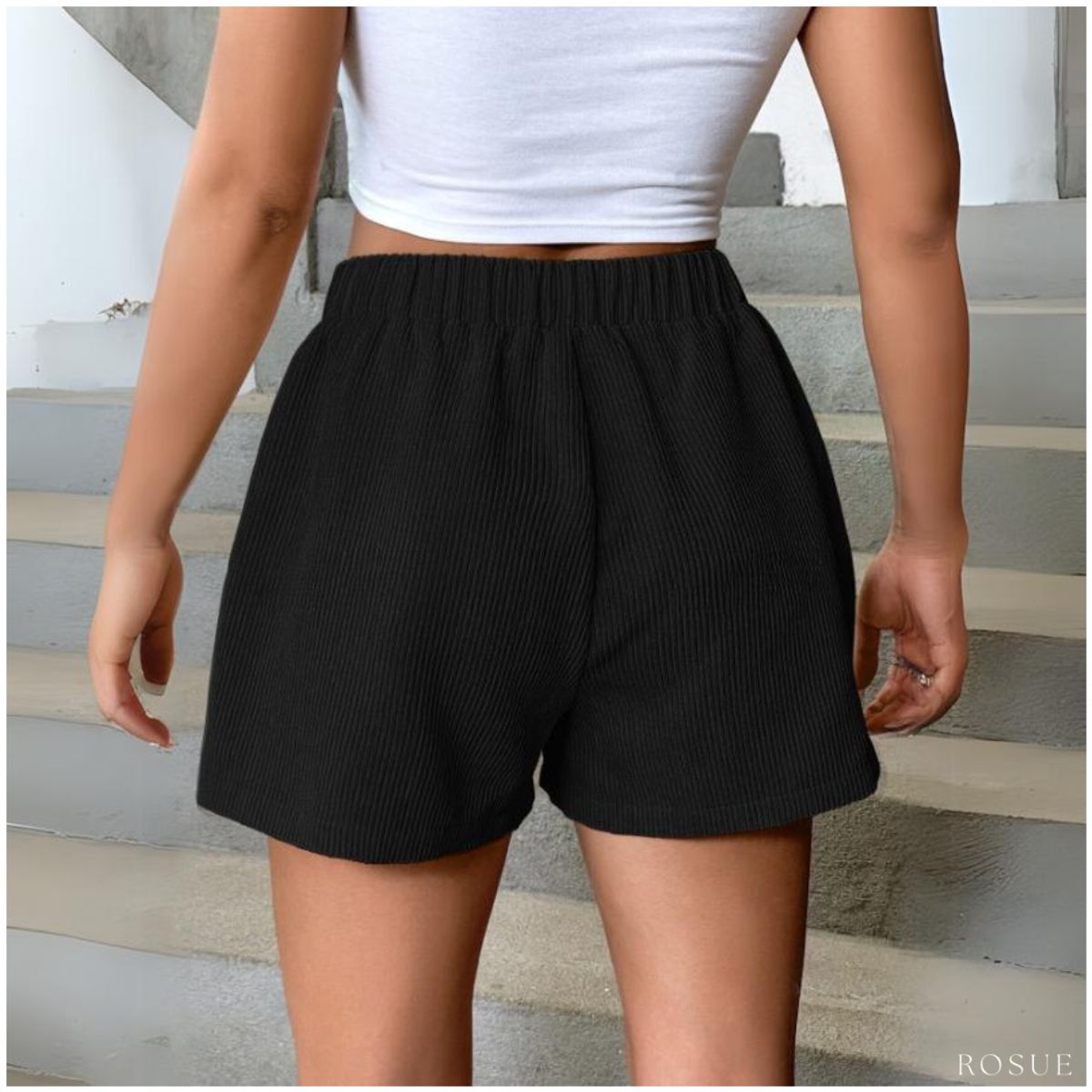 ROSUE - Short corduroy casual Rosue con bolsillos