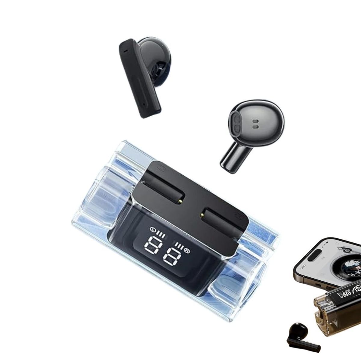 GENERICO - Auriculares Inalámbricos E90 Con Estuche De Carga Inalámbrica