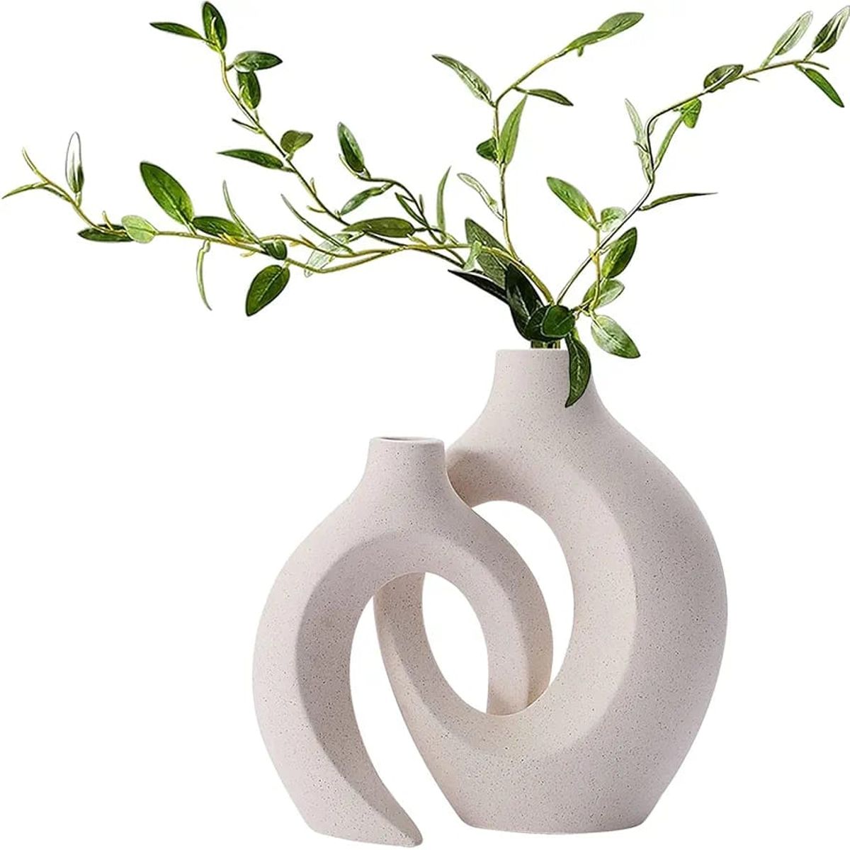 GENERICO - Adorno juego de dos jarrones de ceramica