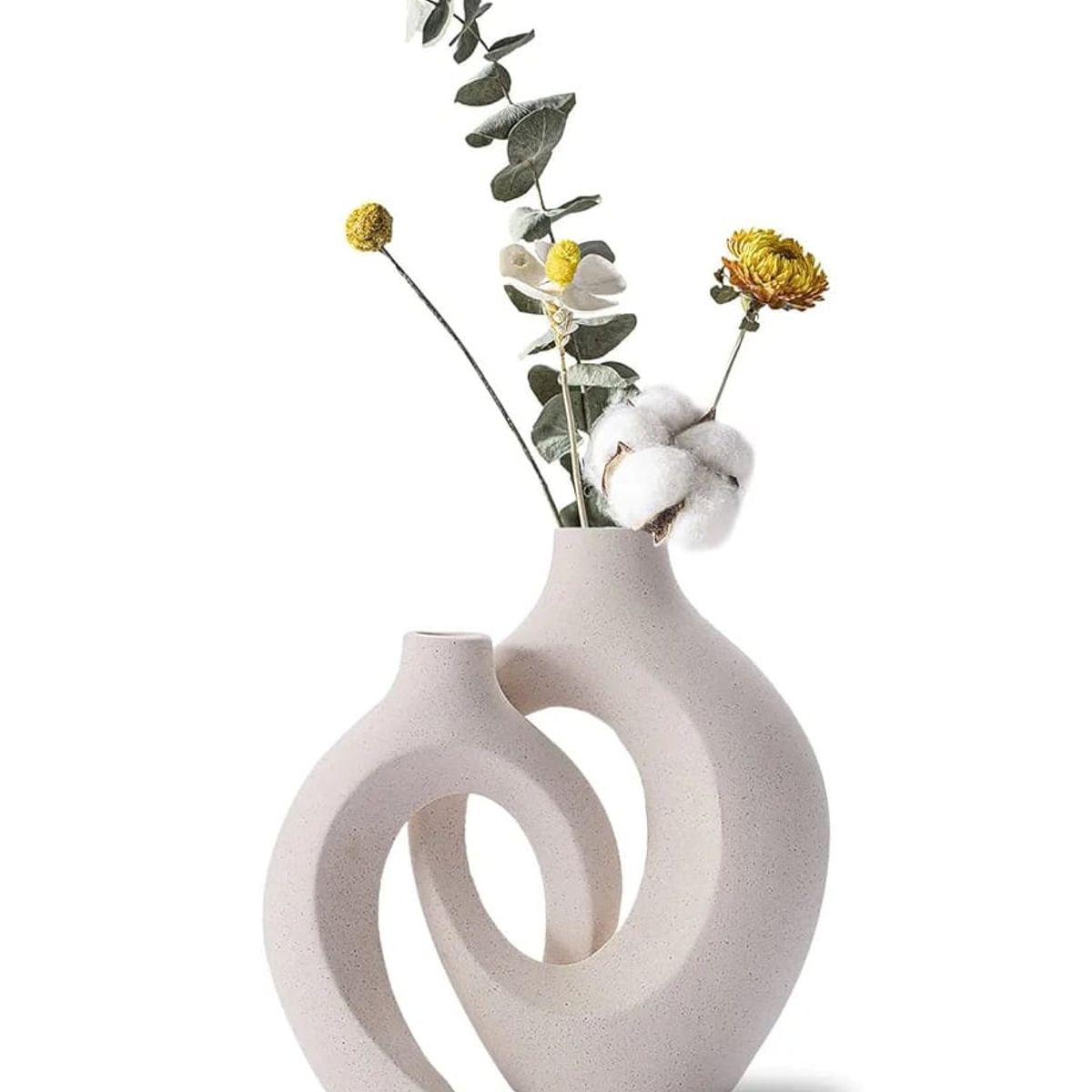 GENERICO - Adorno juego de dos jarrones de ceramica