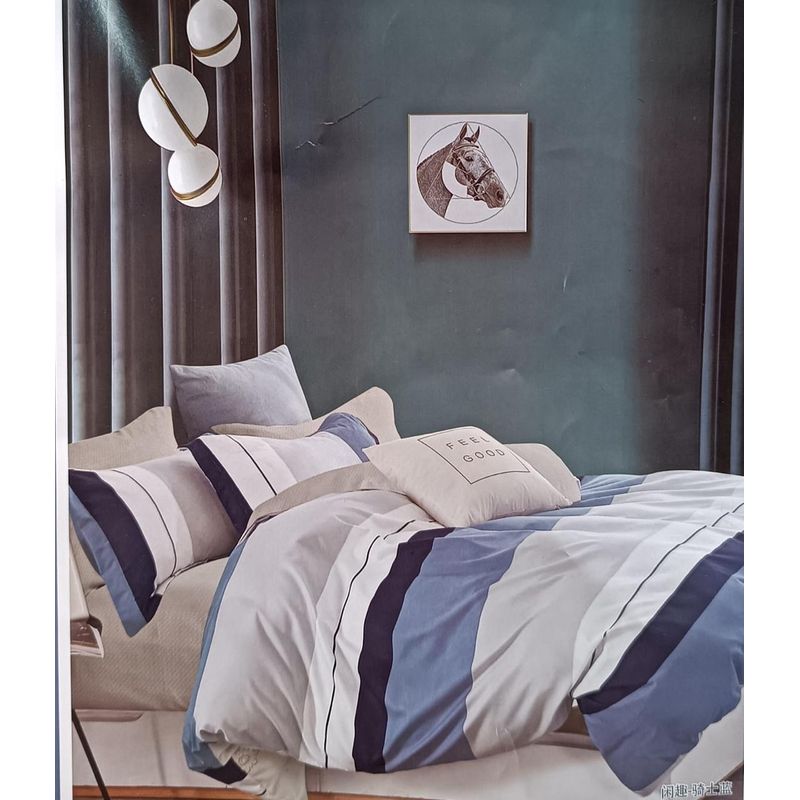 MINGDA - Set de Edredón QUEEN + Sabanas + Fundas 100% Calidad Premiun