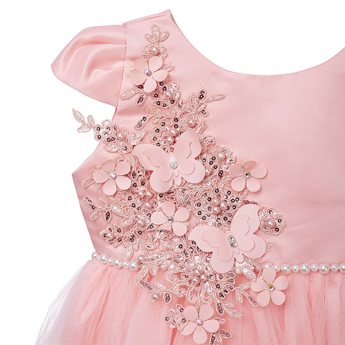 GENERICO - Vestido para Niña Rosa Quarzo Preciosa