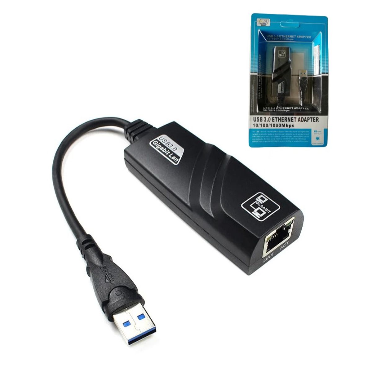 GENERICO - Adaptador USB 3.1 A internet RJ45  hasta 1000 Mbps