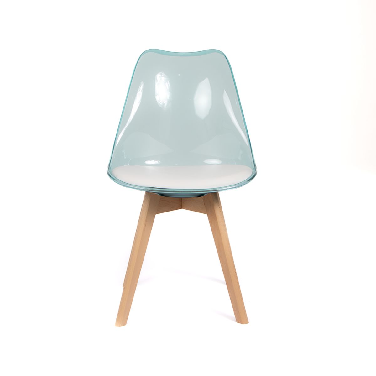 GRUPO CB - Silla Acolchada Modelo Eames Verde Translúcido