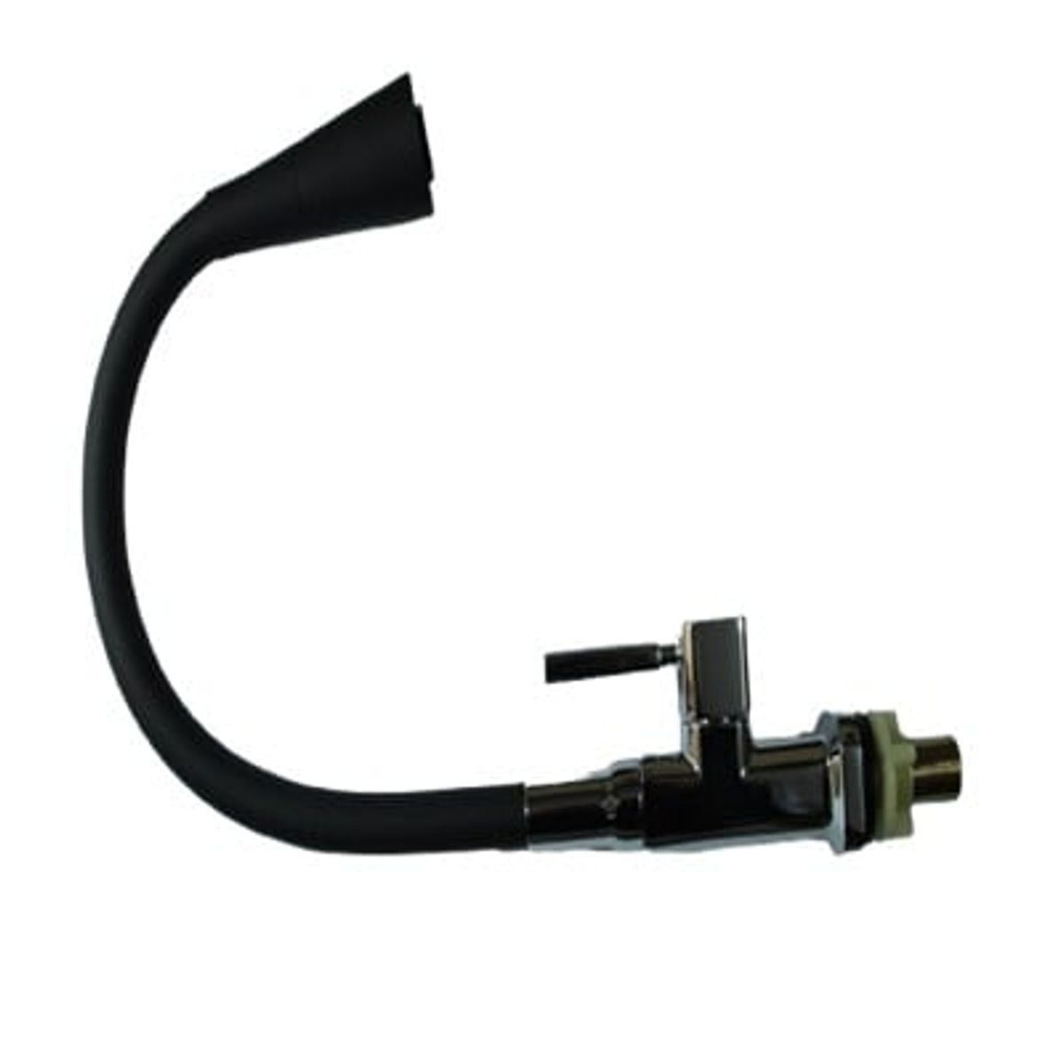 GENERICO - Pico Bar Flexible Negro Con Cromado Cuadrado
