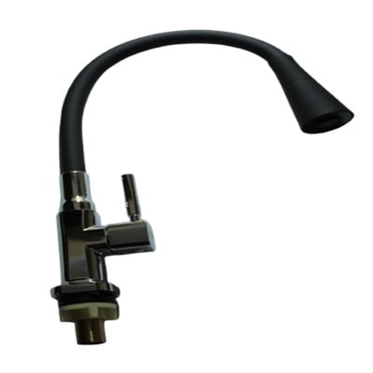 GENERICO - Pico Bar Flexible Negro Con Cromado Cuadrado