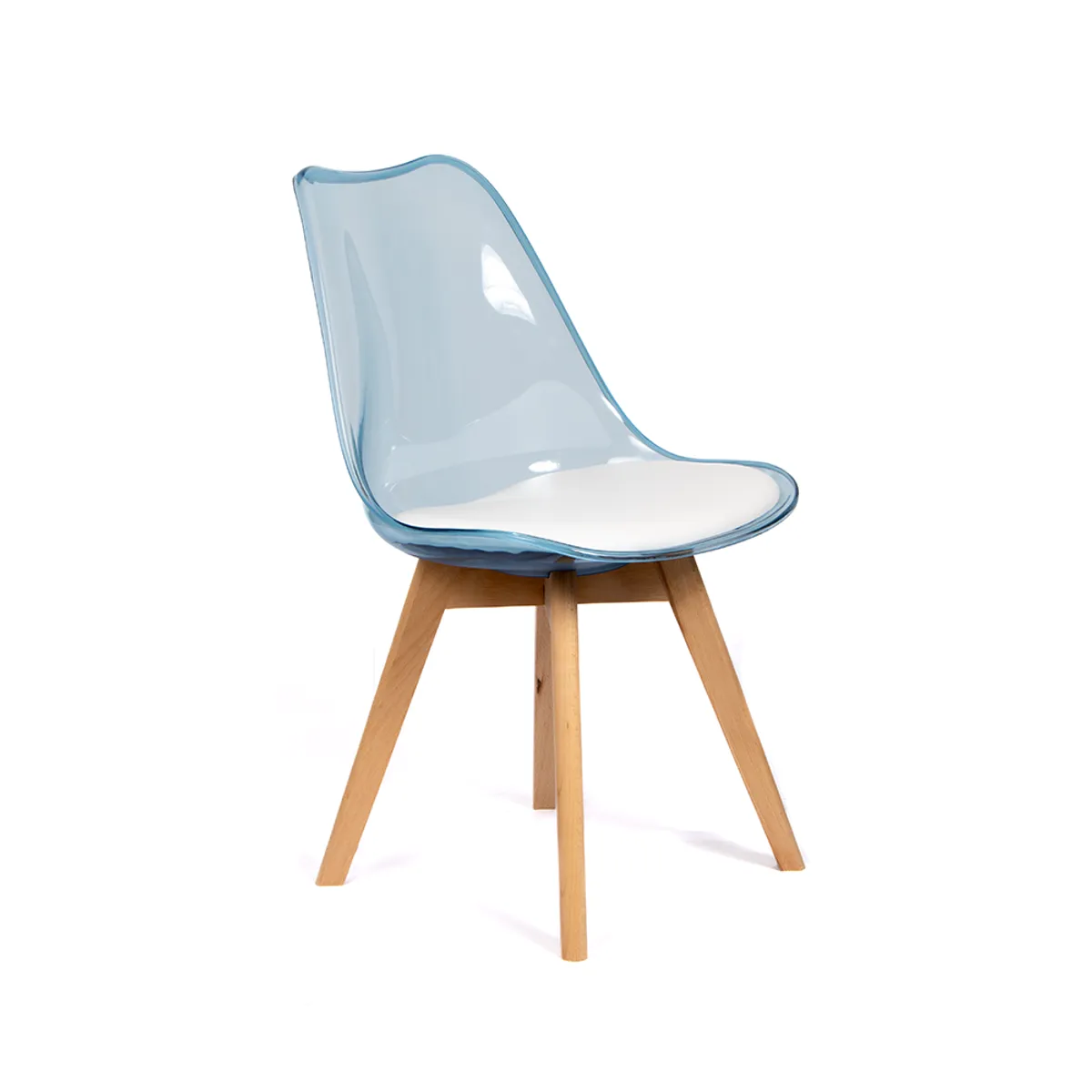 GRUPO CB - Silla Acolchada Modelo Eames Azul Translúcido