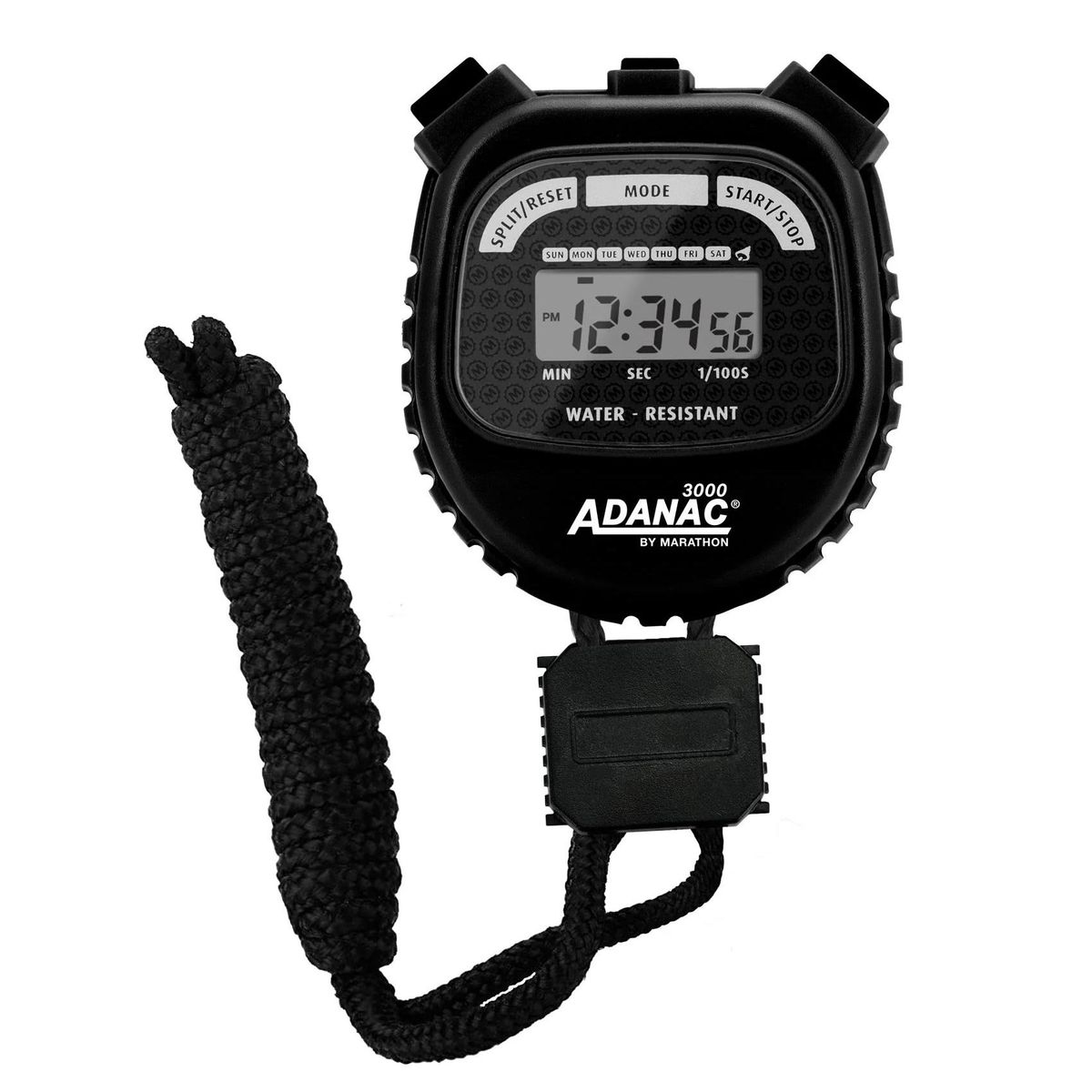 MARATHON SPORTS - Cronometro ADANAC 3000 by Marathon Alarma Fechador Split- Negro
