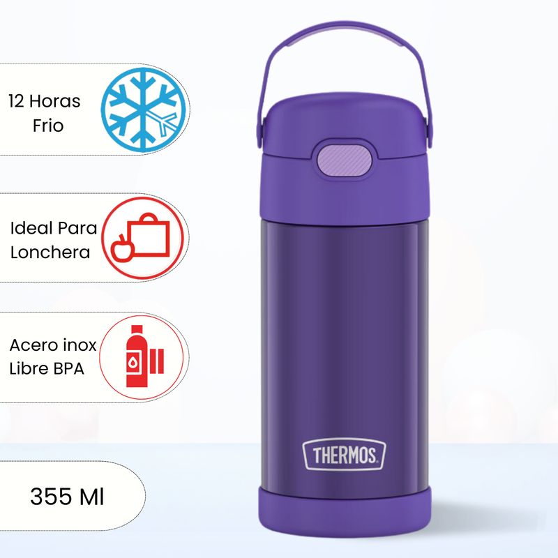 THERMOS - Tomatodo Termico para Niños Funtainer 355 Ml Morado