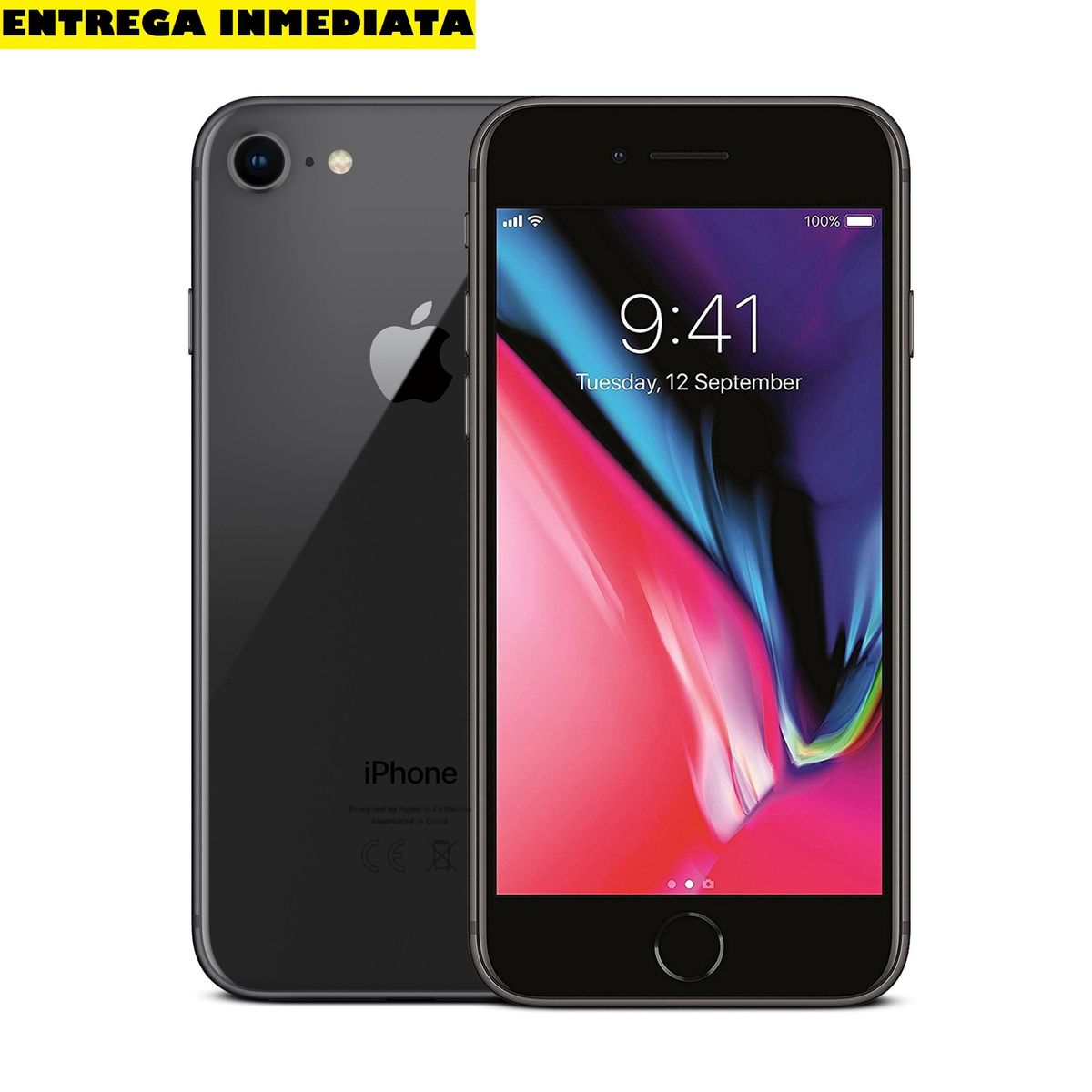 APPLE - iPhone 8 64GB, Negro, Grado A, Bateria 95%, Entrega Inmediata, Reacondicionado