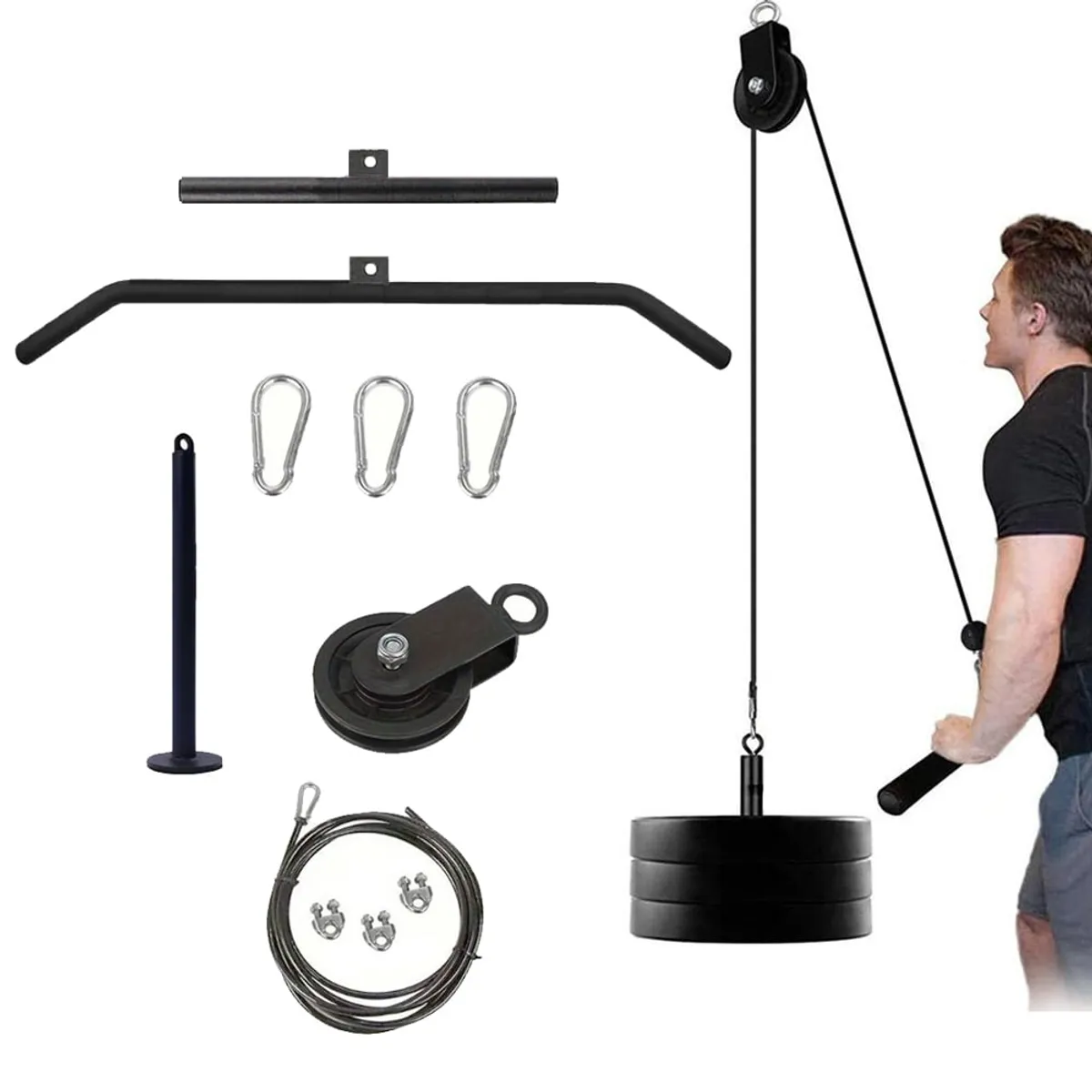 HOLGU - Sistema De Polea Cable Fitness barras accesorios