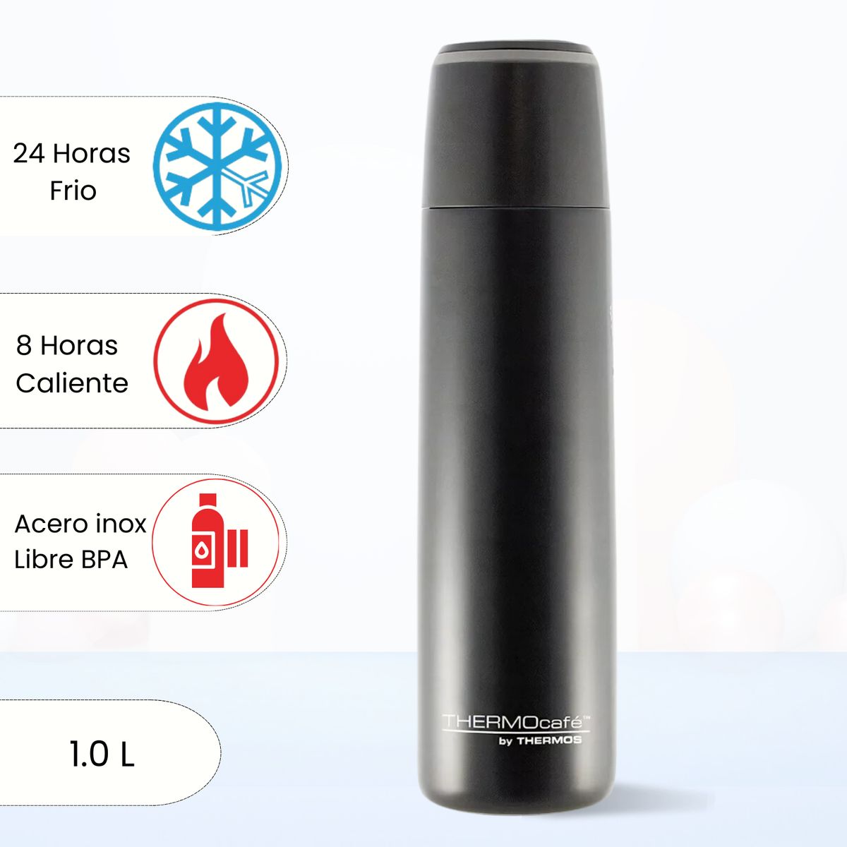 THERMOS - Termo de Bebida Negro 1 L Thermos