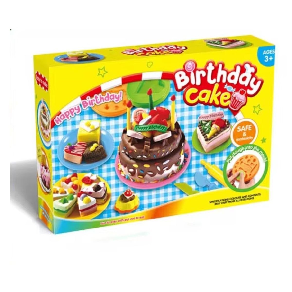 GENERICO - juego de Masa Moldeable Pastel de Cumpleaños