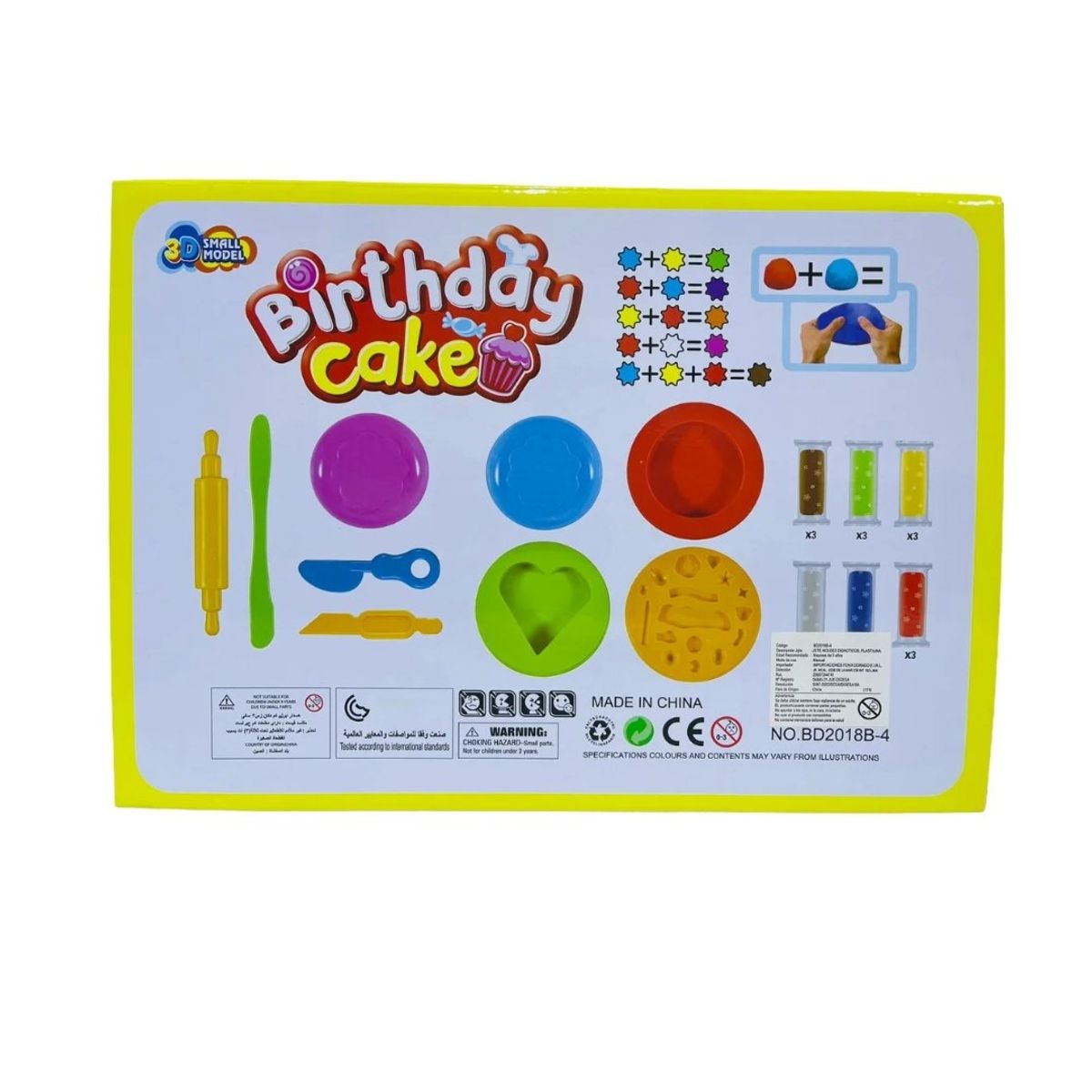 GENERICO - juego de Masa Moldeable Pastel de Cumpleaños