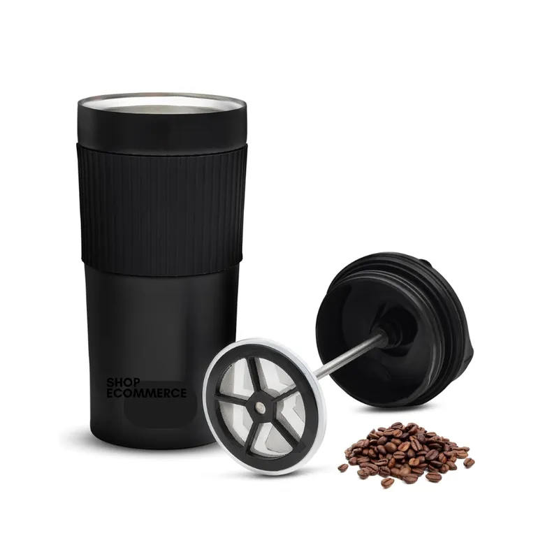 GENERICO - Cafetera  portátil prensa francesa en acero.