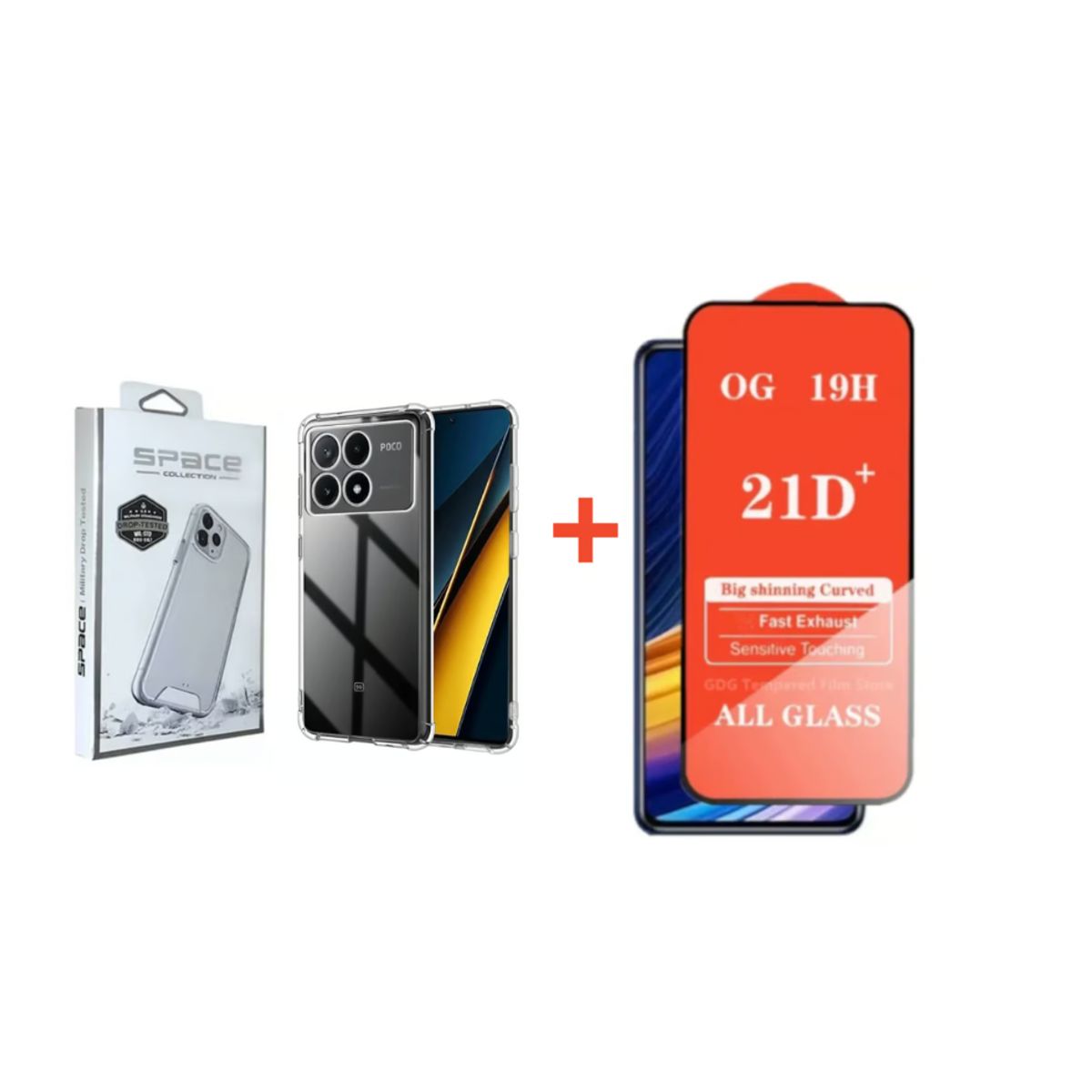 SPACE - Case Space Protector para Xiaomi Poco F6 Pro- Transparente