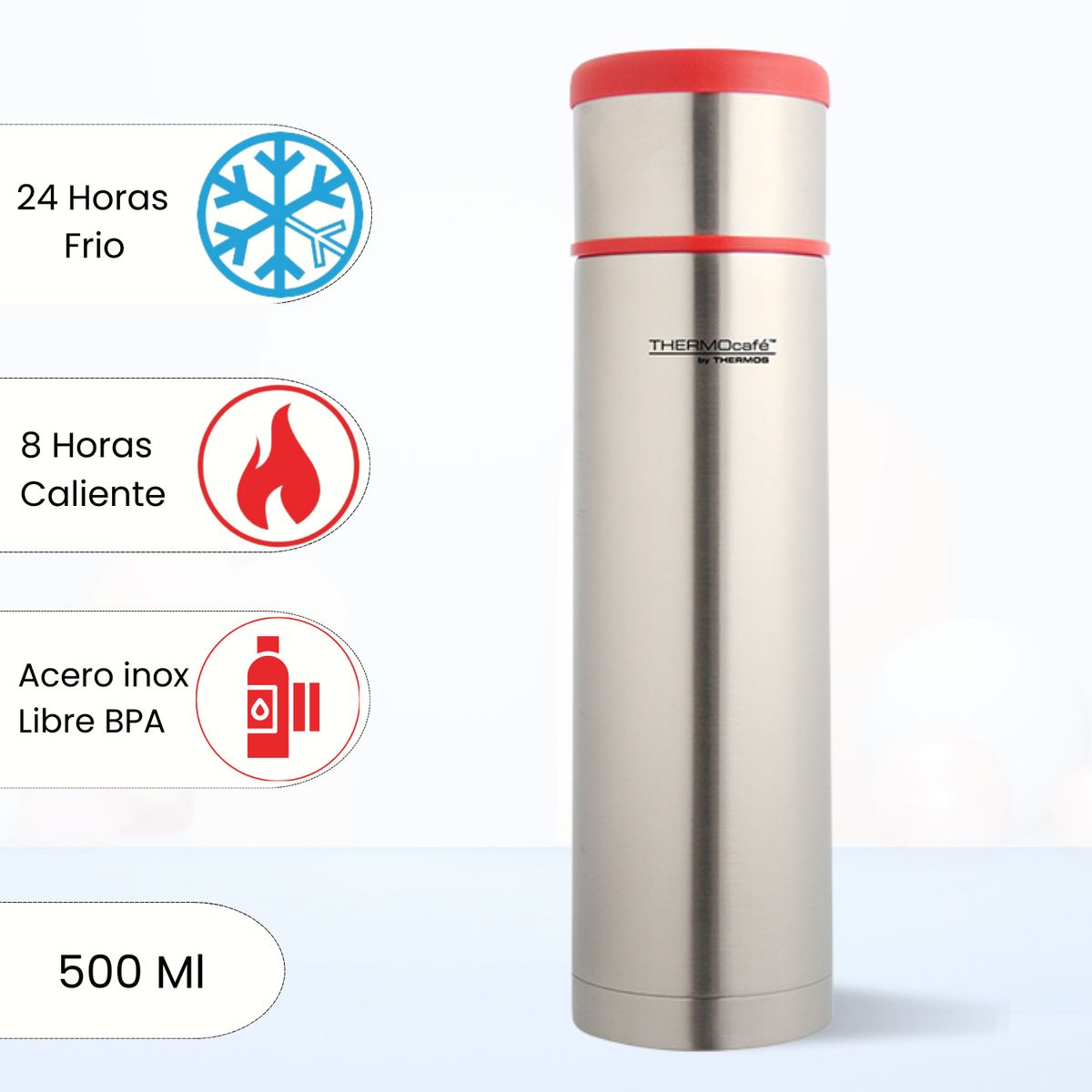 THERMOS - Termo de Bebida Every 500 Ml  Rojo