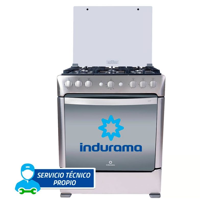 INDURAMA - Cocina Indurama a Gas 6 Hornillas Parma Zafiro Croma