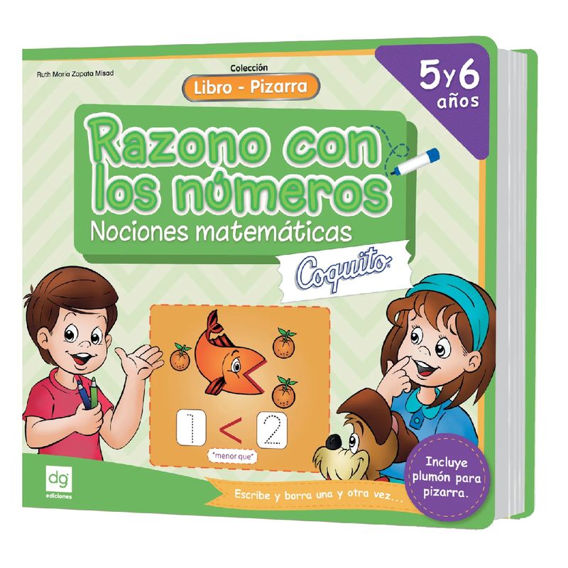 EDICIONES COQUITO - libros pizarra coquito RAZONO CON LOS NUMEROS 5-6 AÑOS