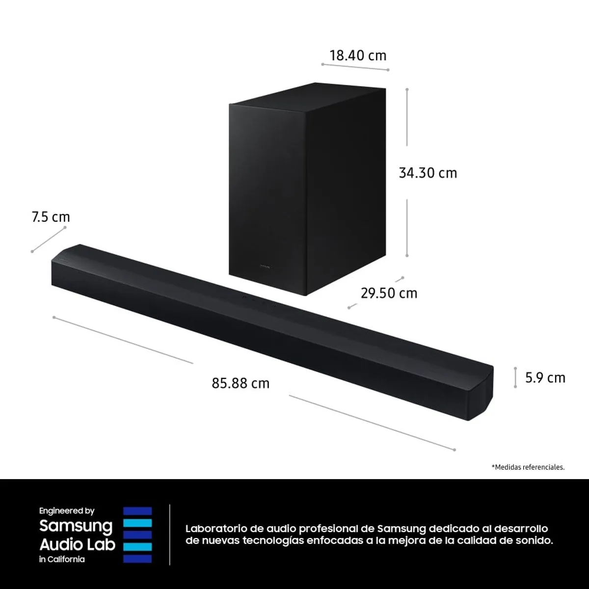 SAMSUNG - Soundbar Samsung 310 Watts con Bluetooth HW-C450/PE 2.1 CH