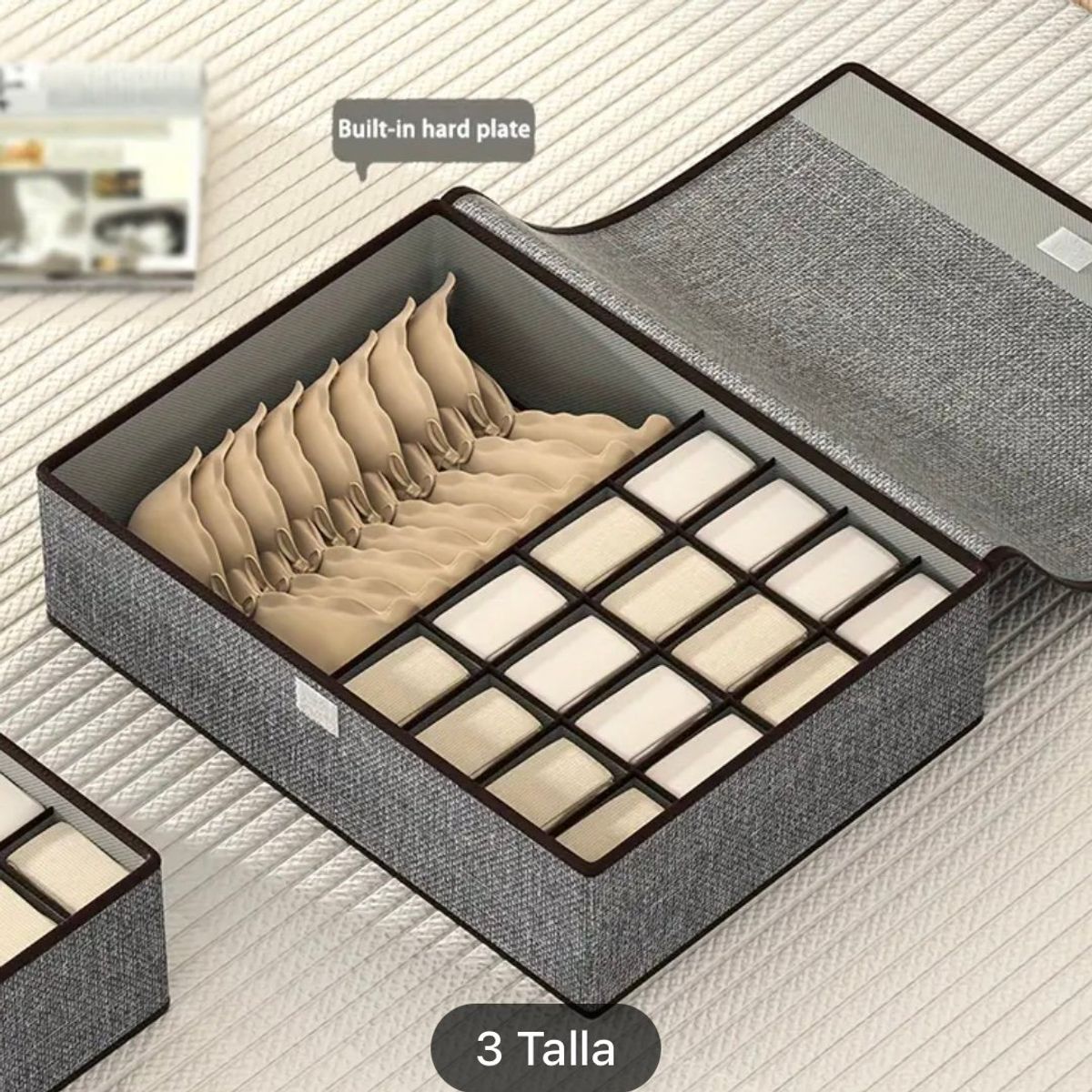 IMPORTADO MC - Caja de almacenamiento de ropa interior con tapa Gris