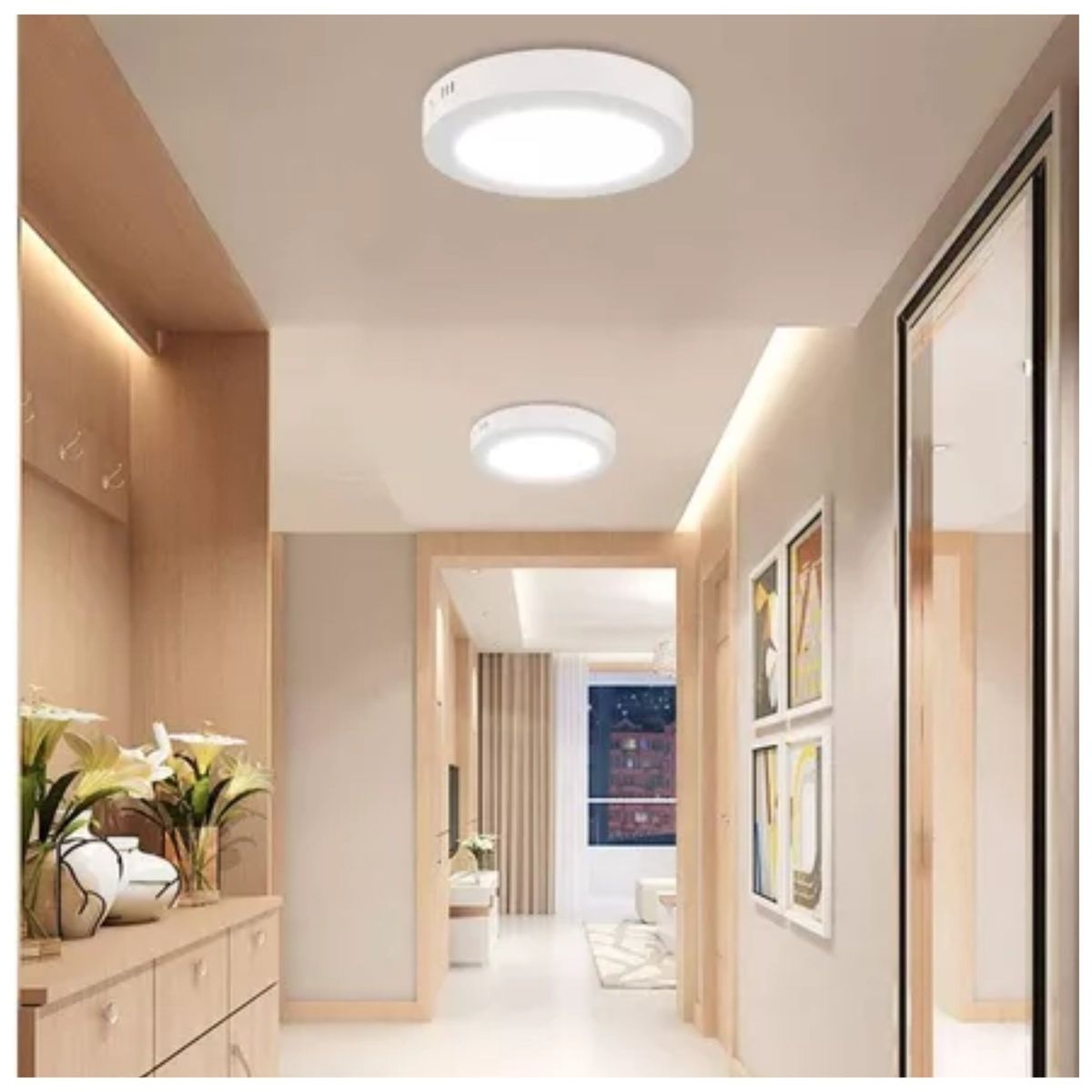 UYUSTOOLS - PANEL LED REDONDO LUZ BLANCO 24W FSL PACK 3 UNIDADES