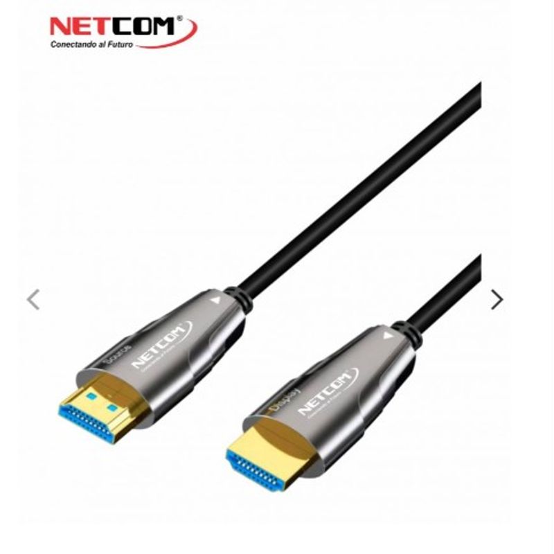 NETCOM - CABLE HDMI 2.0 DE FIBRA OPTICA DE 10 METROS ULTRA HD 4K 60HZ NETCOM