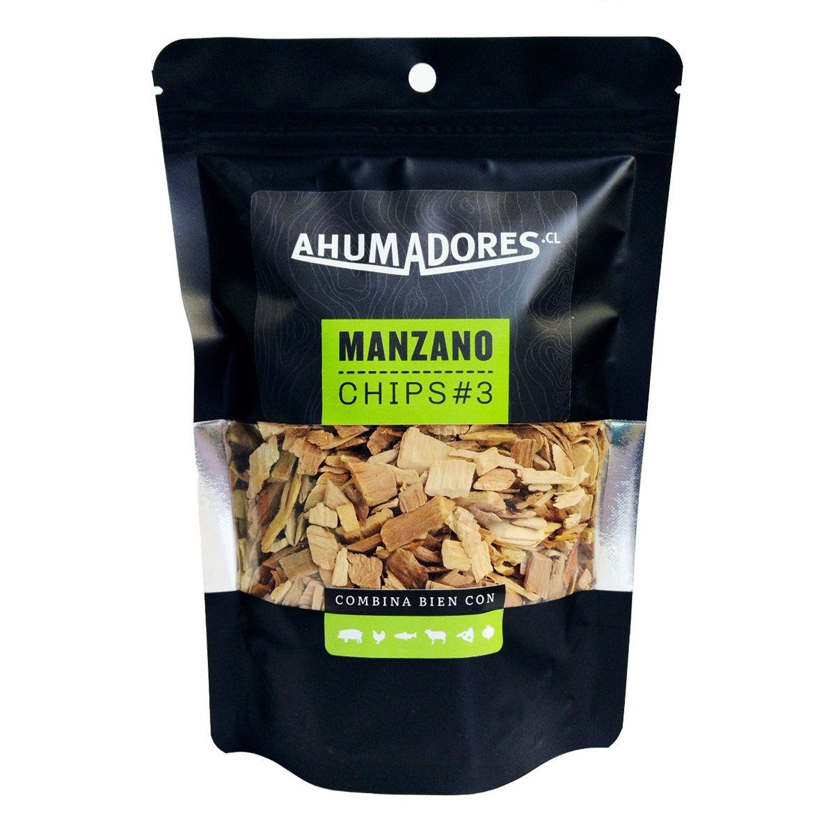 GENERICO - Bolsa 150g Madera para Ahumar Manzano Chips N°3 10-25mm