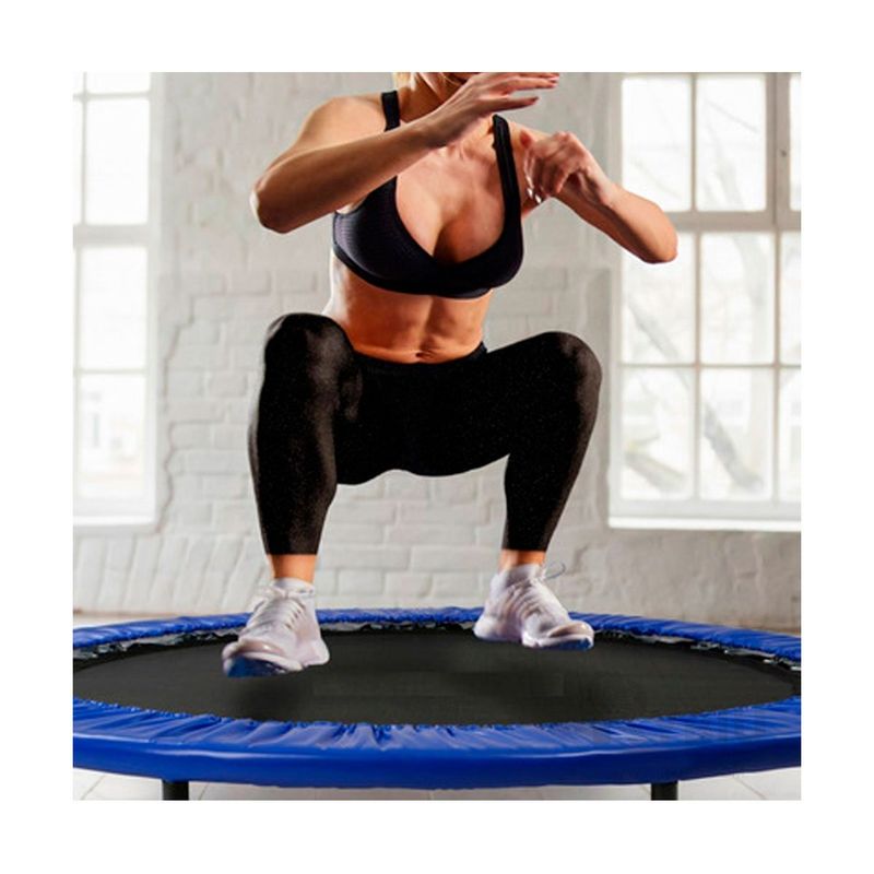 RYBIU IMPORT - Trampolin de Facil Armado Tamaño M Azul Y+Papel de Regalo
