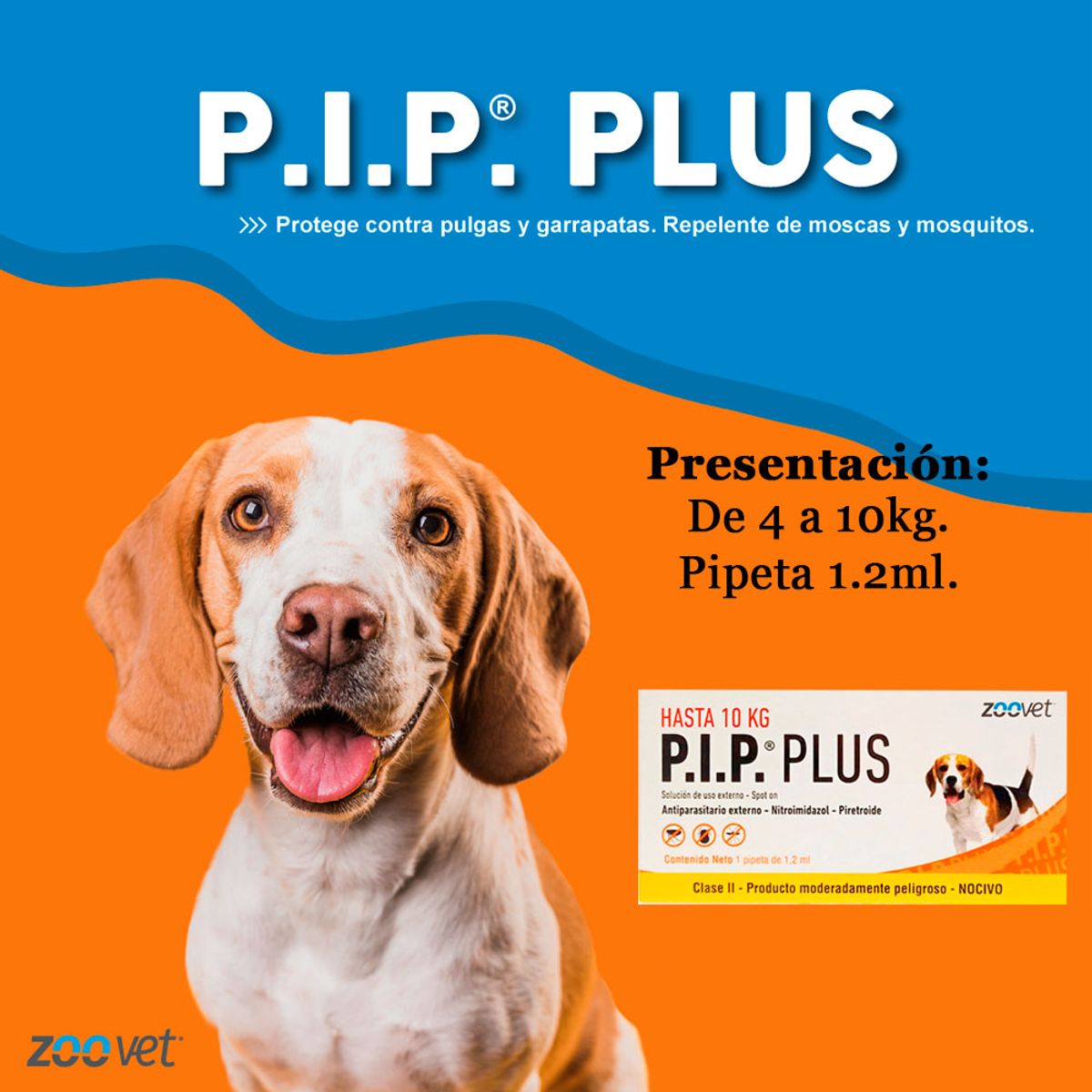 Pack x2 Pipeta Antiparasitario Antipulga PIP Perro 4-10 kg, marca GENERICO - Foto 2