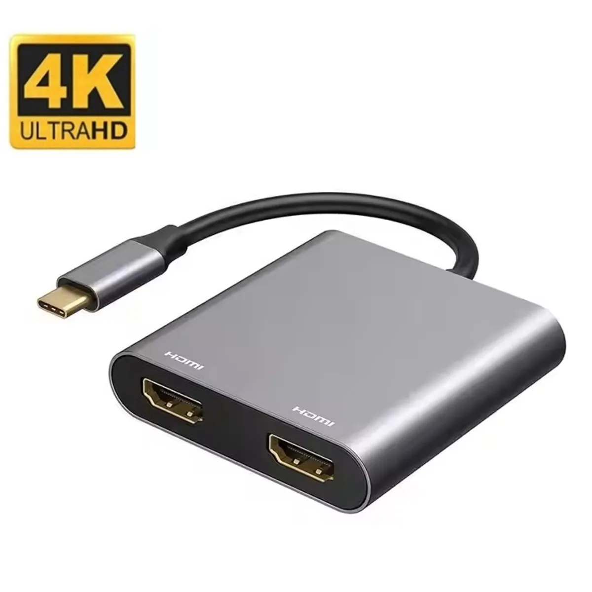 OEM - Convertidor adaptador Tipo C a Dual HDMI 4K para Windows Mac android