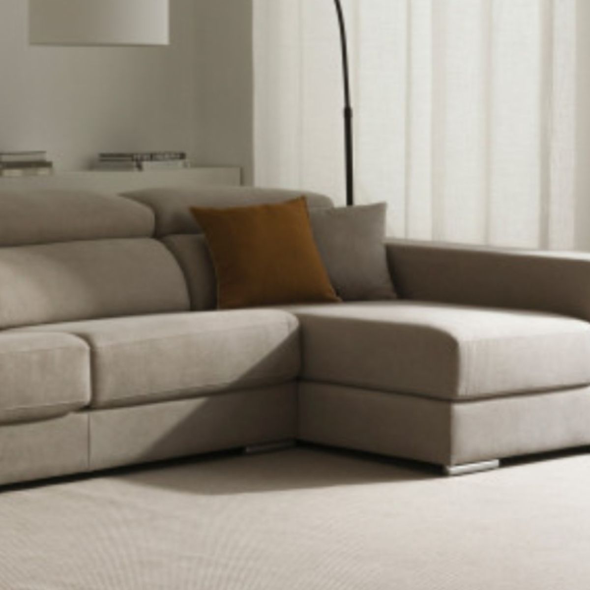 YOLODECORO - Seccional con Chaise Longue a la Derecha Dolmen Perla