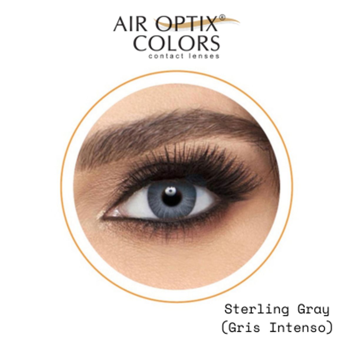 GENERICO - Lentes de Contacto Air Optix Colors Gris Intenso