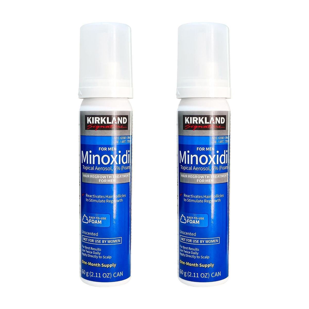 IMPORTADO MC - Minoxidil Espuma Kirkland 60ml 2 Unidades
