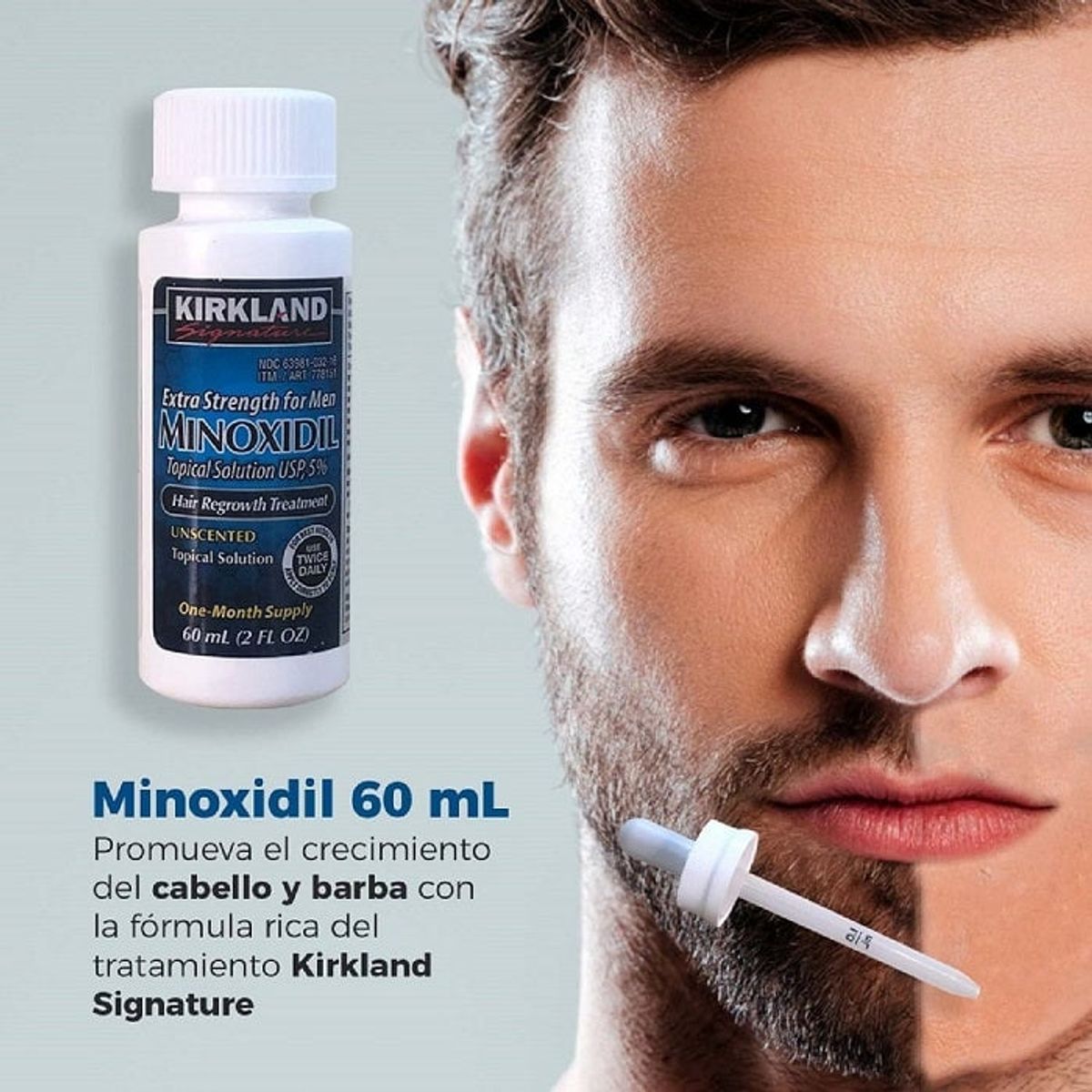 GENERICO - Minoxidil Líquido 60ml Kirkland